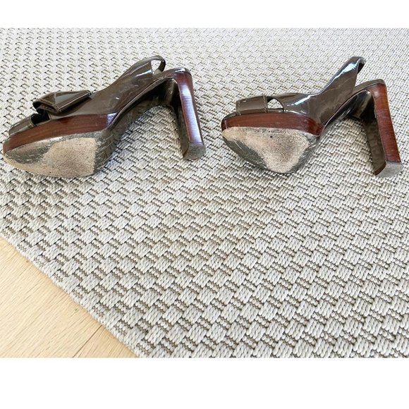 VALENTINO Platform Patent Leather Shoes, Size 7 1/2 - Picture 5 of 6